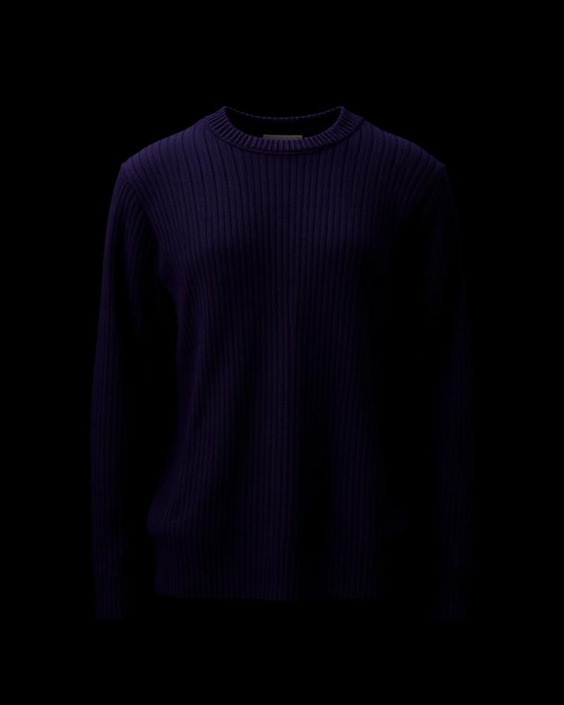 Ribbed Violet Crewneck