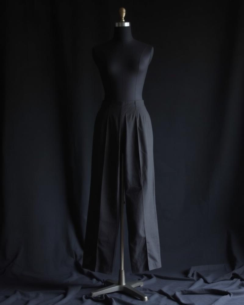 Wide-Leg Pleat Trouser